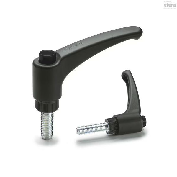 Zinc-plated steel threaded stud, ERX.78-p3/8-16x3/4-C1, Elesa, Mfr#: ERX-p (inch sizes)